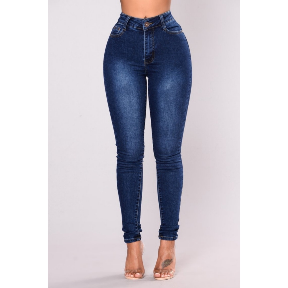 High Rise Dark Jeans
